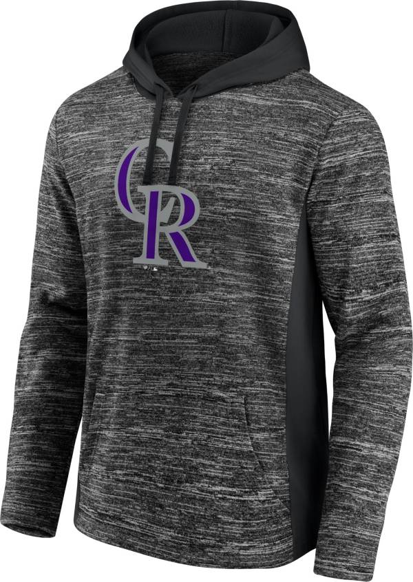 MLB Men's Colorado Rockies Grey Instant Replay Pullover Hoodie