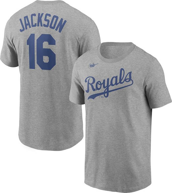 MLB Men's Kansas City Royals Bo Jackson #16 Grey T-Shirt