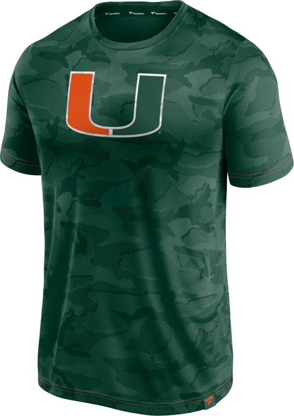 NCAA Men's Miami Hurricanes Green Camo T-Shirt