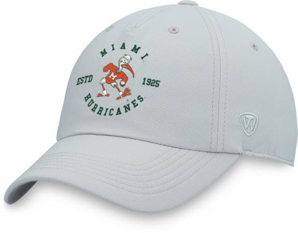 Top of the World Men's Miami Hurricanes Grey Goals Adjustable Hat product image