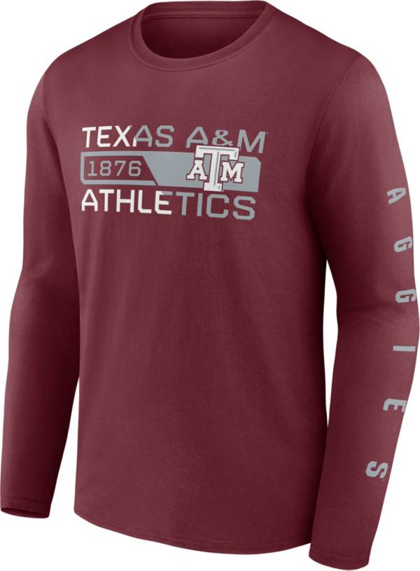 NCAA Men's Texas A&M Aggies Maroon Iconic Broad Jump Long Sleeve T-Shirt product image
