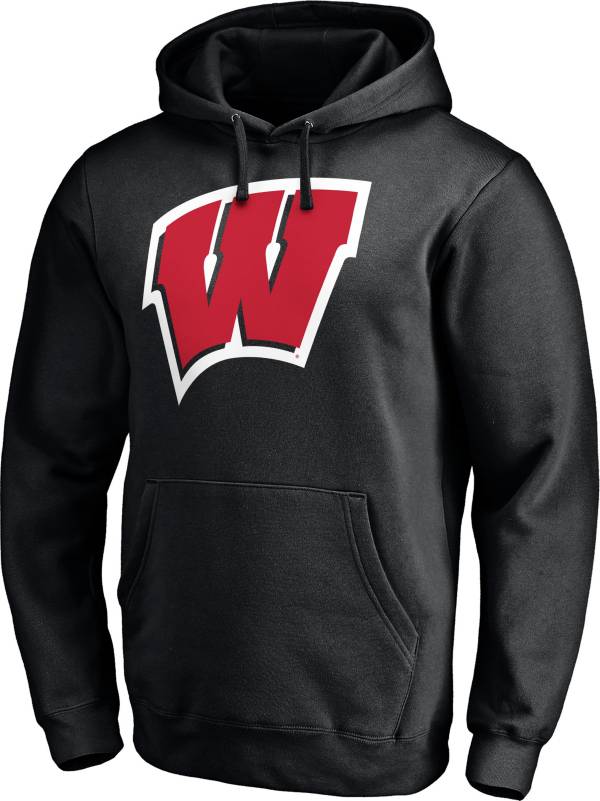 NCAA Men's Wisconsin Badgers Black Pullover Hoodie