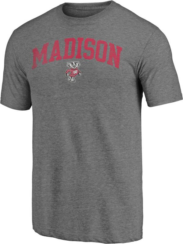 NCAA Men's Wisconsin Badgers Grey T-Shirt