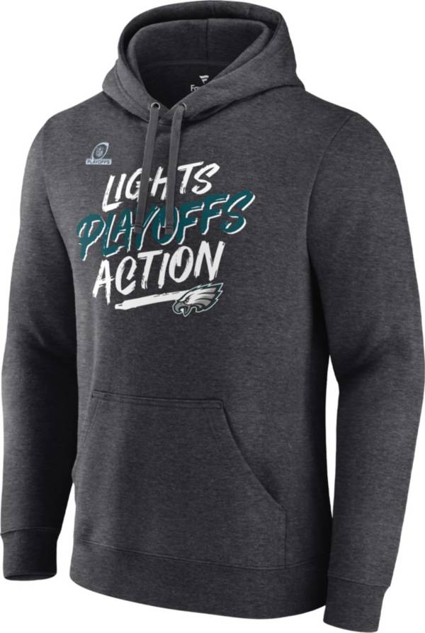 NFL Men's Philadelphia Eagles 2021 Lights Playoffs Action Charcoal Heather Hoodie product image