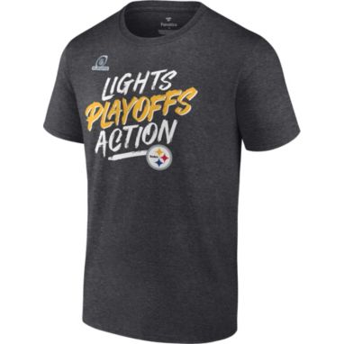 sorry, NFL Men's Pittsburgh Steelers 2021 Lights Playoffs Action Charcoal Heather T-Shirt is currently out of stock