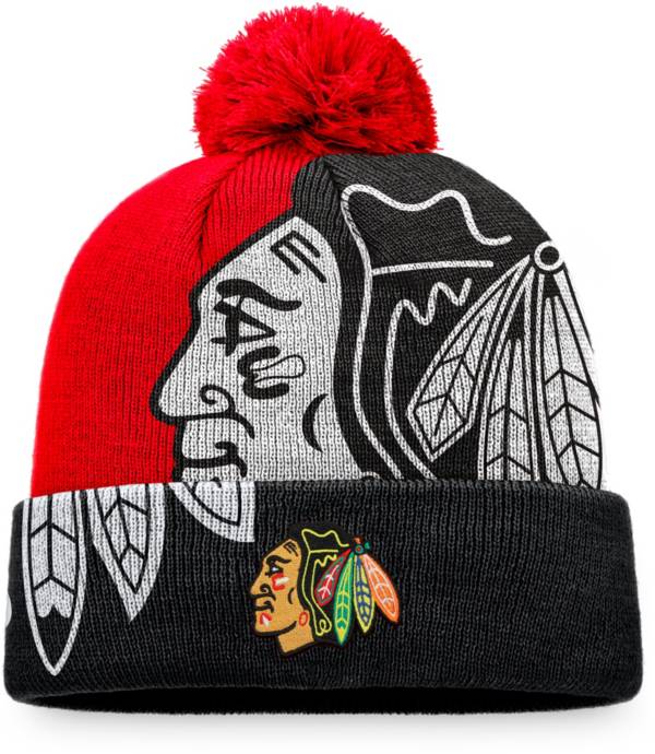 NHL Chicago Blackhawks Block Party Cuffed Pom Knit Beanie