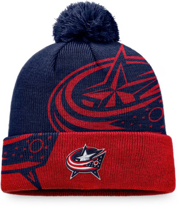 NHL Columbus Blue Jackets Block Party Cuffed Pom Knit Beanie