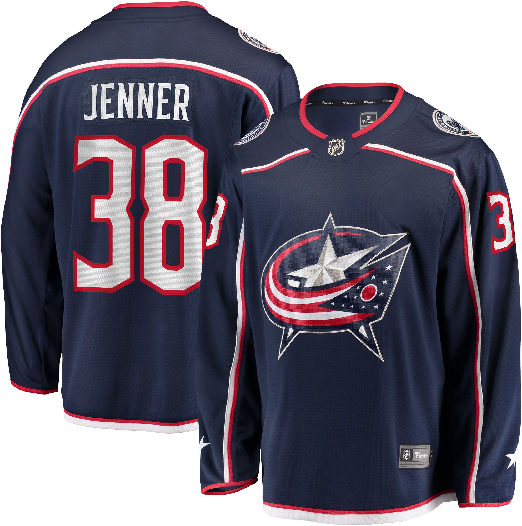 NHL Columbus Blue Jackets Boone Jenner #38 Home Replica Jersey product image