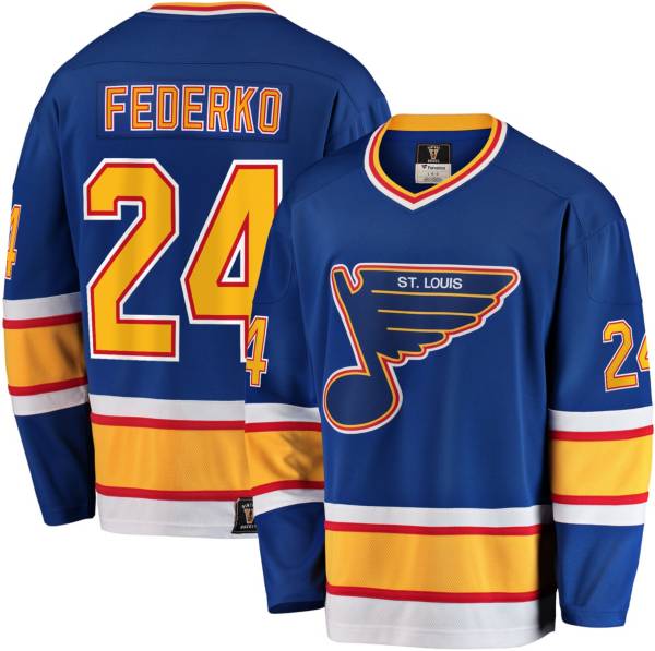 Fanatics NHL St. Louis Blues Bernie Federko #24 Breakaway Vintage Replica Jersey, Men's, Large, Blue