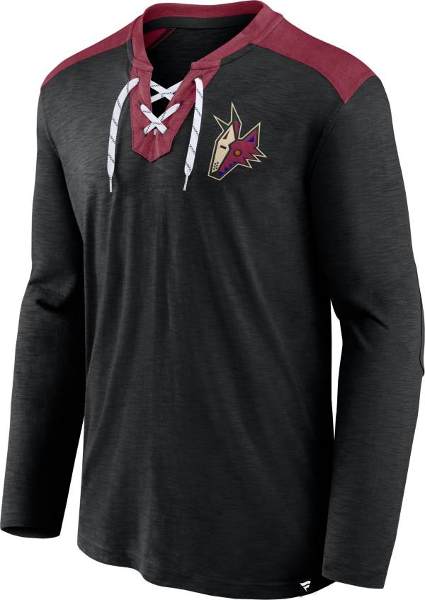 NHL Arizona Coyotes '22-'23 Special Edition Slub Black Lace-Up T-Shirt product image