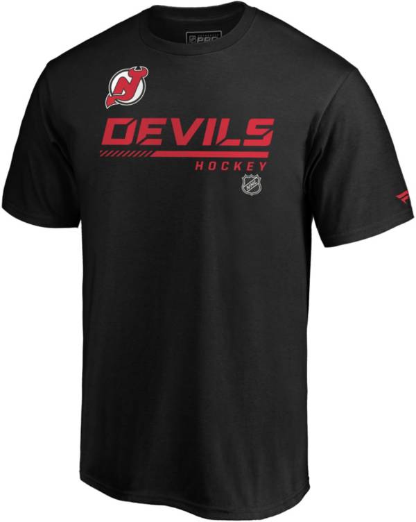 NHL New Jersey Devils Authentic Pro Prime Black T-Shirt