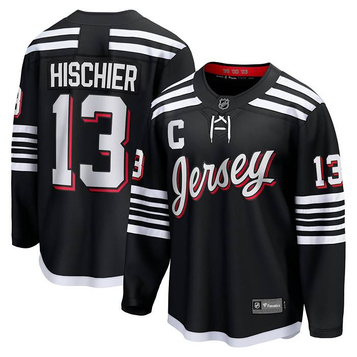 Fanatics NHL New Jersey Devils Nico Hischier #13 Home Replica Jersey, Men's, Large, Black