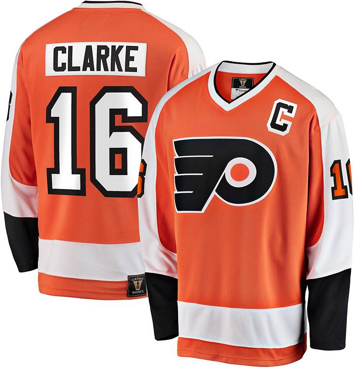 Men's Fanatics Branded Bobby Clarke Orange Philadelphia Flyers Premier Breakaway Retired Player Jersey