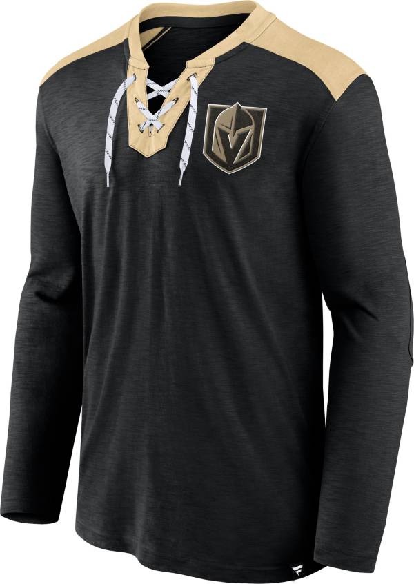 adidas Vegas Golden Knights Black Jersey Lace-Up Pullover Hoodie