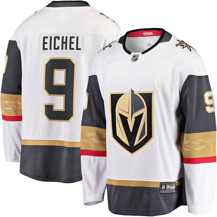 Fanatics NHL Vegas Golden Knights Jack Eichel #9 Away Replica Jersey, Men's, Medium, White | Holiday Gift
