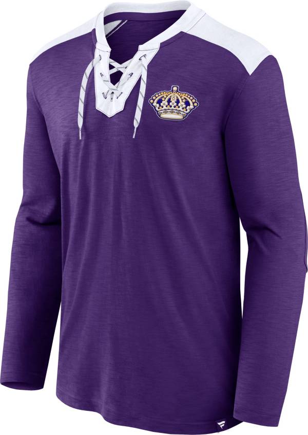 Fanatics NHL Los Angeles Kings '22-'23 Special Edition Slub Purple Lace-Up T-Shirt, Men's, Medium