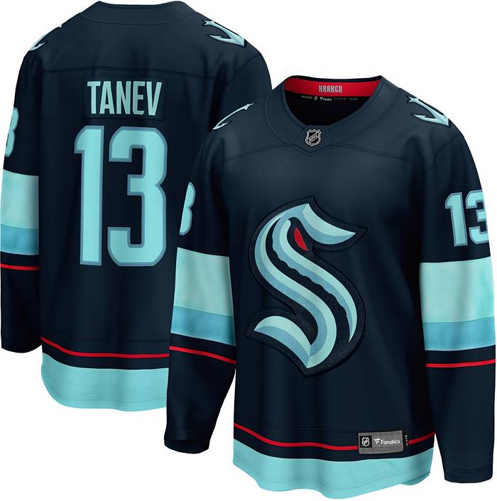 Fanatics NHL Seattle Kraken Brandon Tanev #13 Breakaway Home Replica Jersey, Men's, Small, Blue