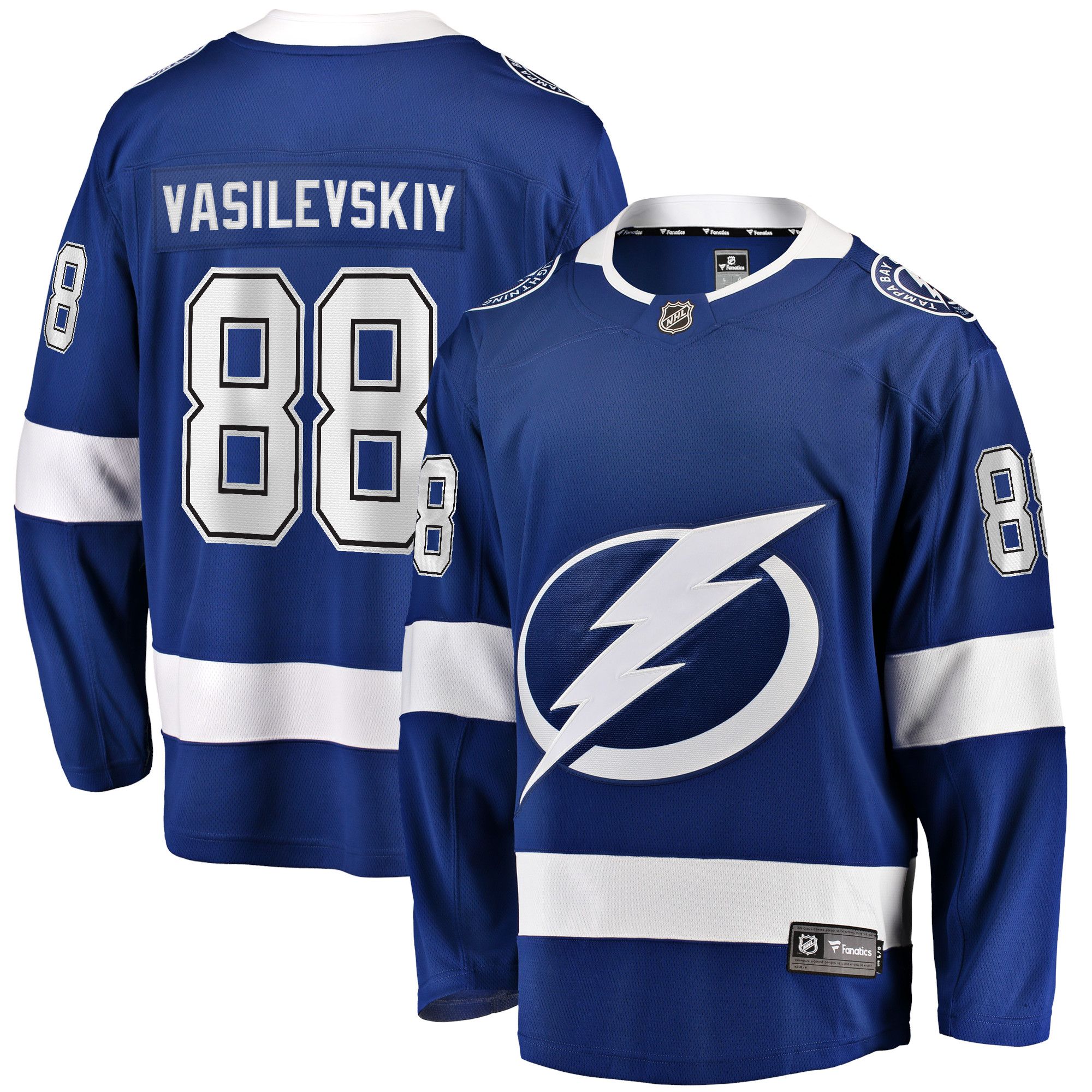 Adidas Tampa Bay Lightning No88 Andrei Vasilevskiy Men's 2019 Black Golden Edition Authentic Stitched NHL Jersey