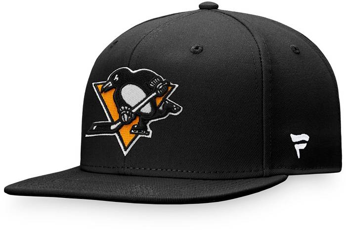 Pittsburgh Penguins New Era Throwback Vintage Logo Snapback Hat Blue White