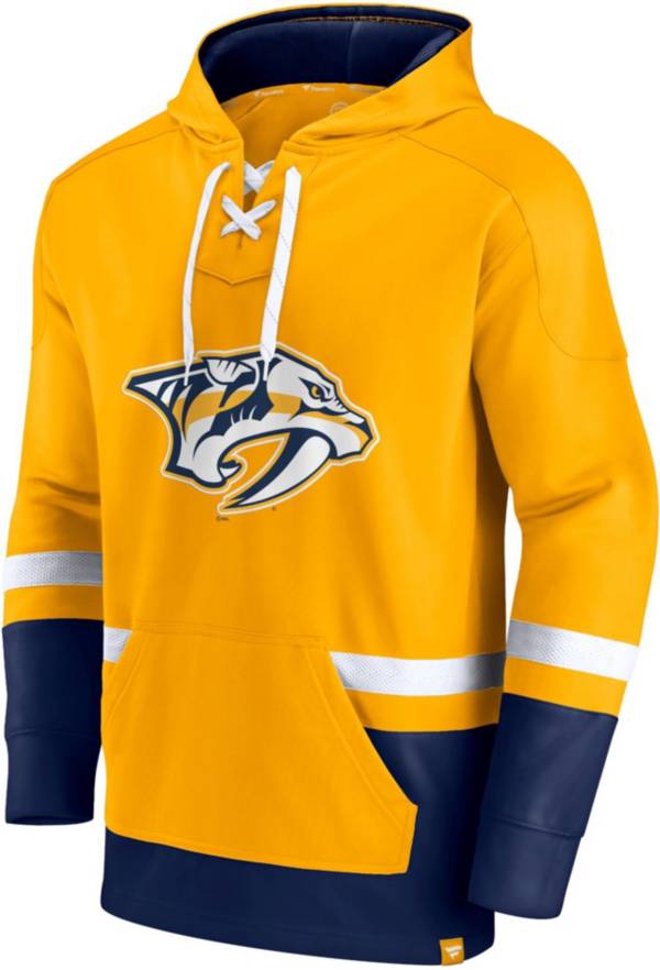 NHL Nashville Predators Block Party Power Play Yellow Pullover Hoodie