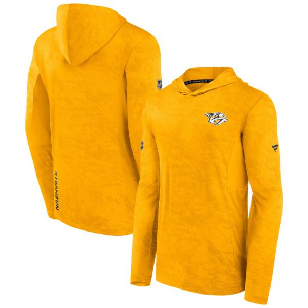 NHL Nashville Predators Rink Authentic Pro Gold Pullover Lightweight Hoodie product image