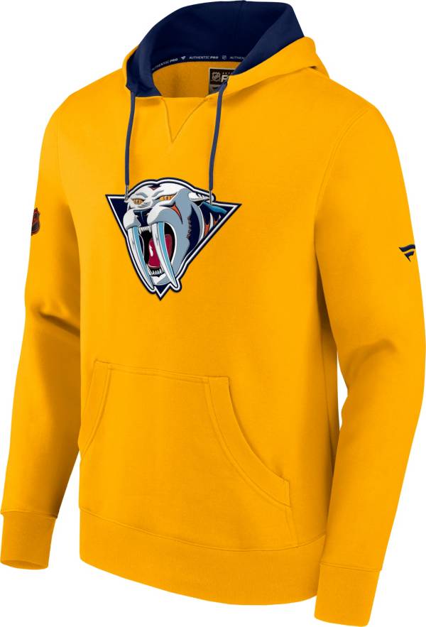 NHL Nashville Predators '22-'23 Special Edition Authentic Pro Yellow Pullover Hoodie product image