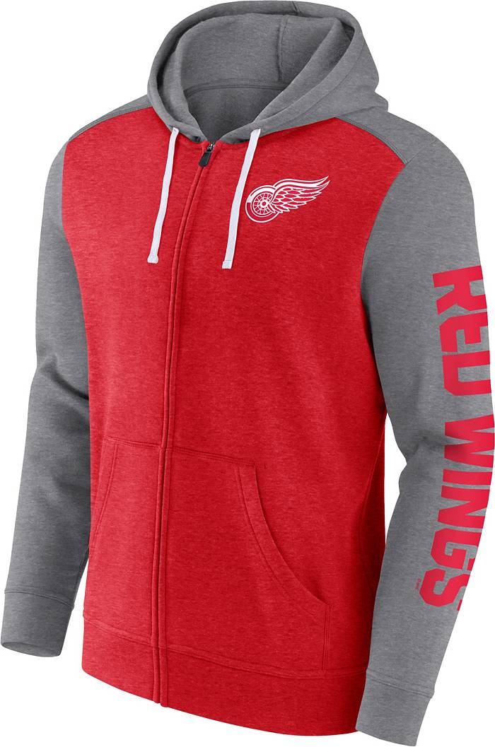 Men's Fanatics Branded Red Detroit Red Wings Primary Logo Pullover Hoodie