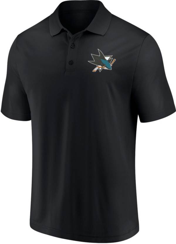 NHL San Jose Sharks Team Black Polo