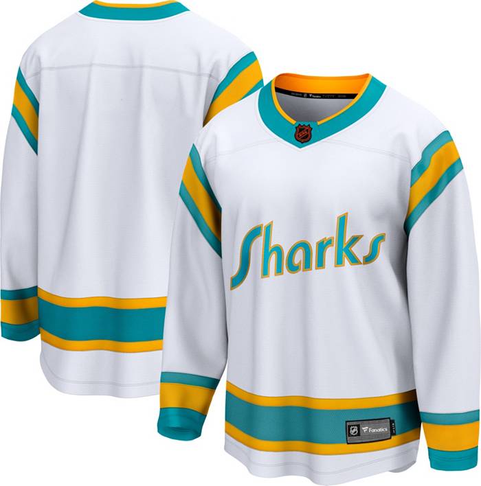 NHL San Jose Sharks Custom Name Number White 2022 Away Jersey