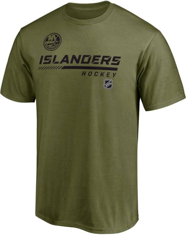 NHL New York Islanders Authentic Pro Military Green T-Shirt