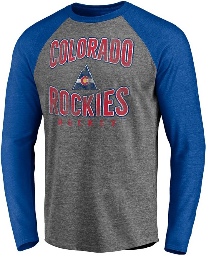 Women's Concepts Sport Navy Colorado Avalanche Tri-Blend Mainstream Terry Short Sleeve Sweatshirt Top Size: Medium