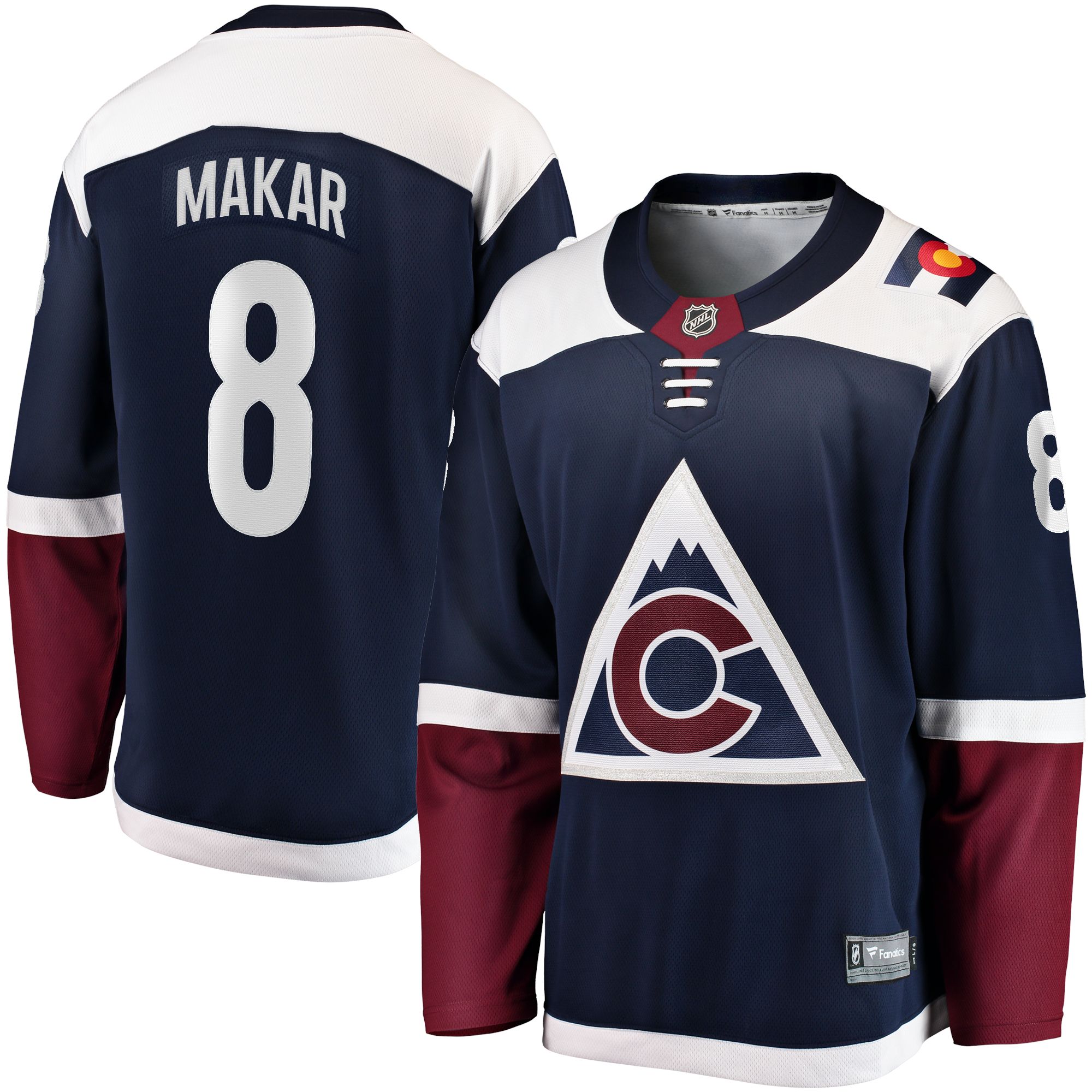 NHL Men's Colorado Avalanche Cale Makar #8 Breakaway Alternate Replica Jersey