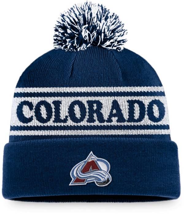 NHL Colorado Avalanche Vintage Sports Resort Pom Knit Beanie