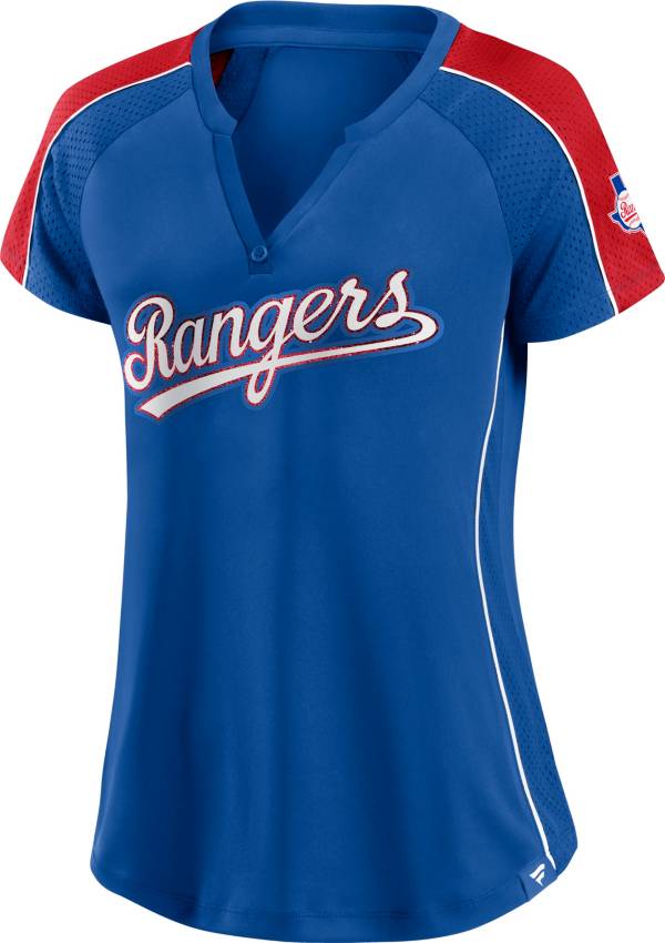 MLB Women's Texas Rangers Royal Placket T-Shirt product image
