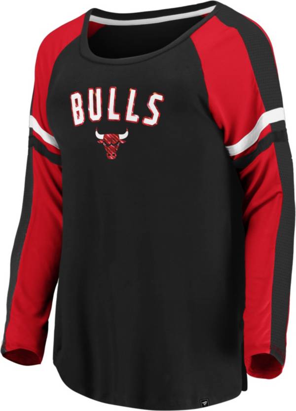 NBA Women's Chicago Bulls Black Athena Long Sleeve T-Shirt