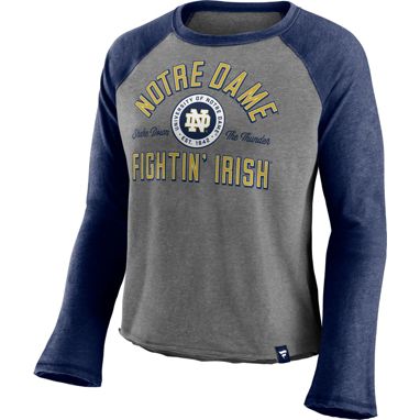 sorry, NCAA Women's Notre Dame Fighting Irish Grey Long Sleeve Cropped T-Shirt is currently out of stock