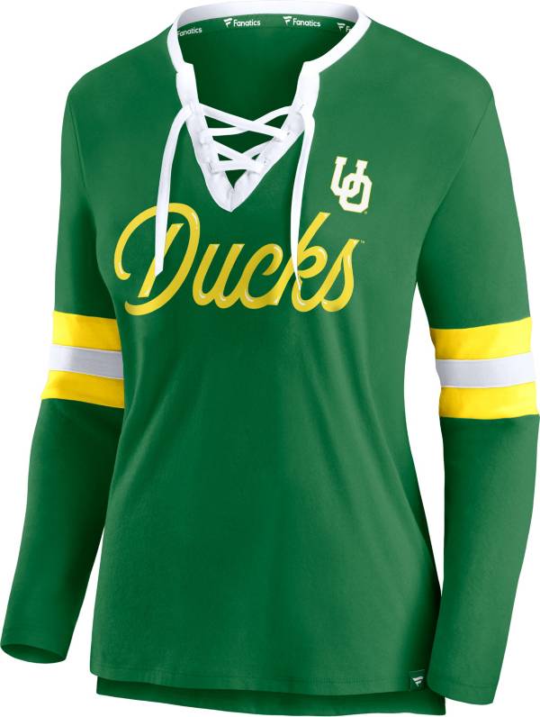NCAA Women's Oregon Ducks Green Lace-Up Long Sleeve T-Shirt product image
