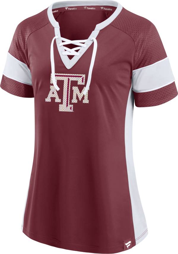 NCAA Women's Texas A&M Aggies Maroon Lace-Up T-Shirt product image