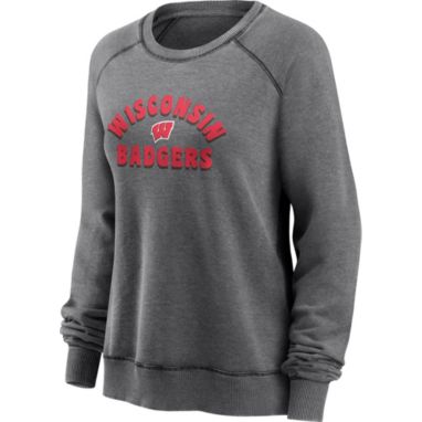sorry, NCAA Women's Wisconsin Badgers Grey Washed Fleece Crewneck Sweatshirt is currently out of stock