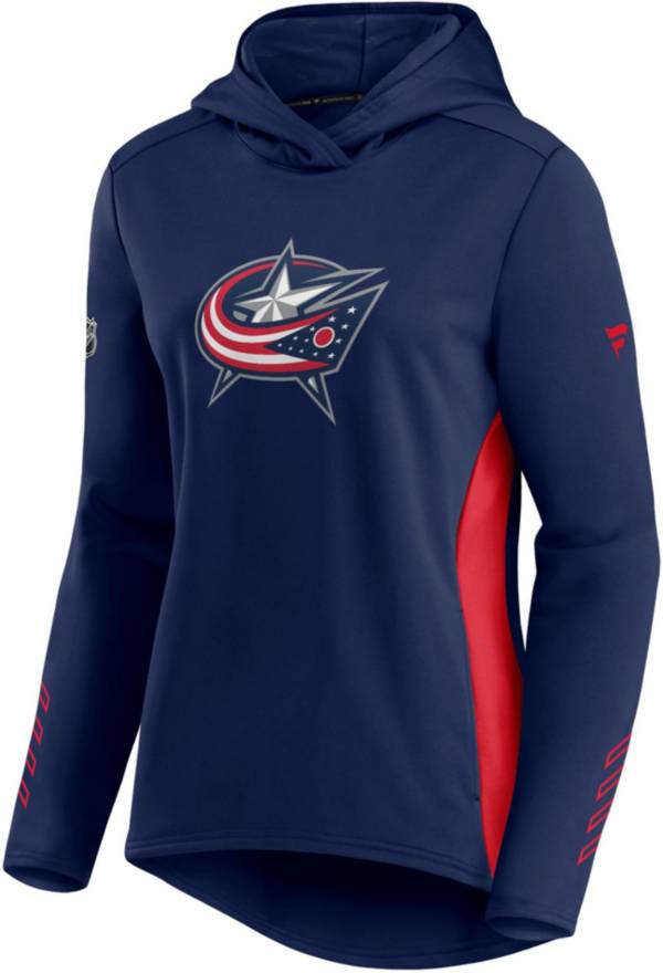 NHL Women's Columbus Blue Jackets Authentic Pro Locker Room Navy Pullover Hoodie