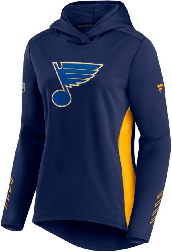 NHL Women's St. Louis Blues Authentic Pro Locker Room Navy Pullover Hoodie