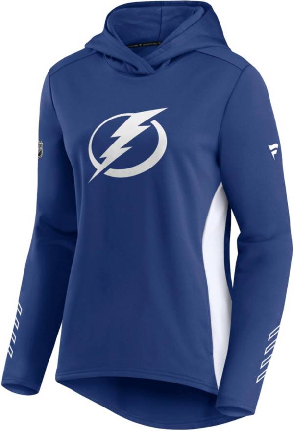 NHL Women's Tampa Bay Lightning Authentic Pro Locker Room Blue Pullover Hoodie