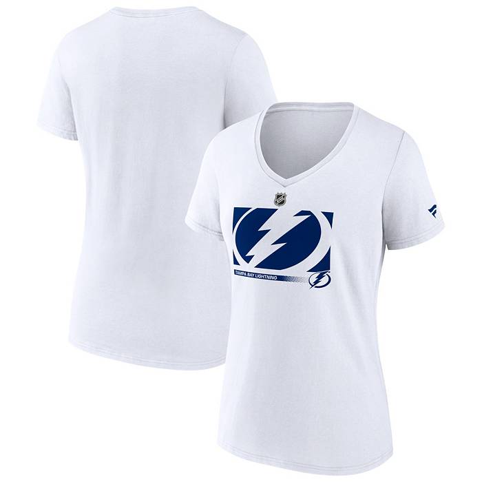 FANATICS Women's Fanatics Branded Blue Tampa Bay Lightning Authentic Pro  V-Neck T-Shirt