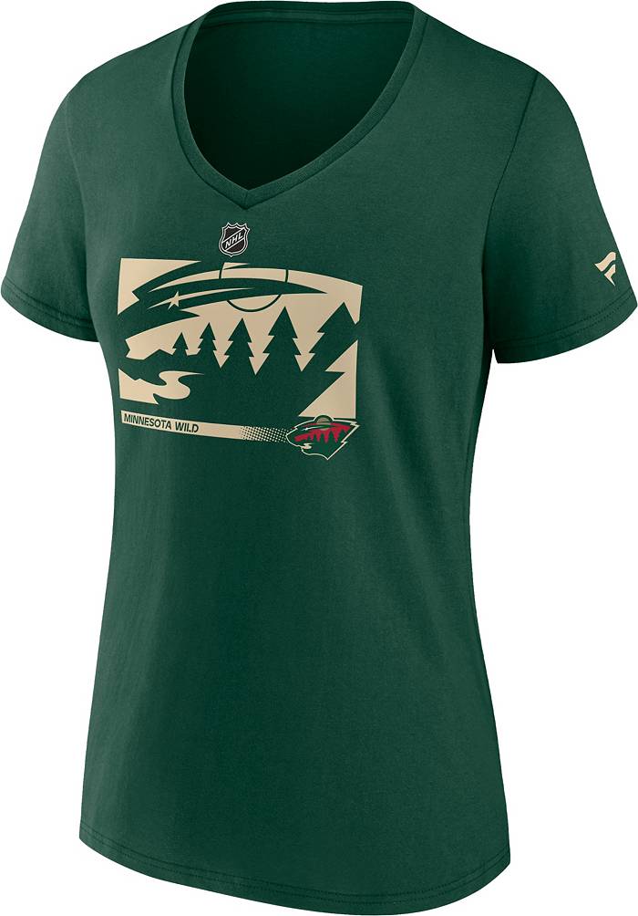 Minnesota Wild Fanatics Branded Women's Lace-Up Jersey T-Shirt - Green