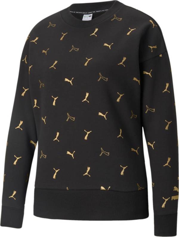 Black and gold puma sweatshirt new arrivals