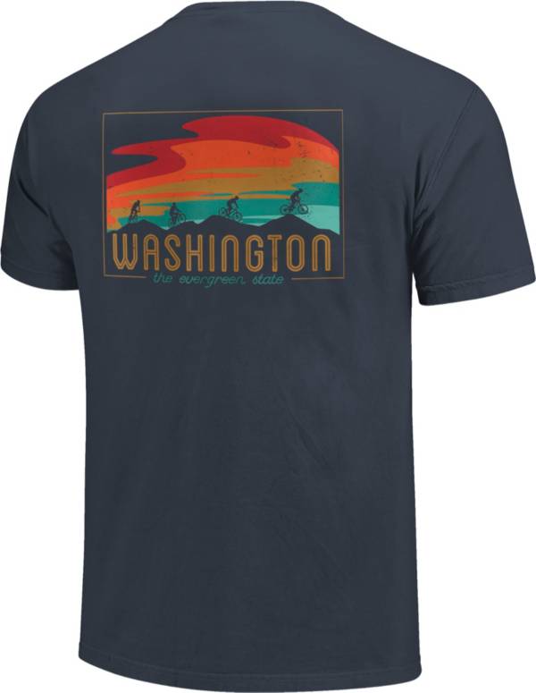 One Image Men's Washington Mountain Bike Short Sleeve T-Shirt