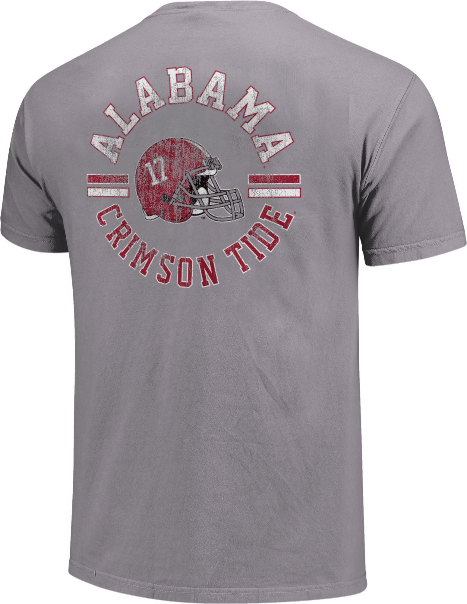Image One Alabama Crimson Tide Grey Helmet Arch T-Shirt