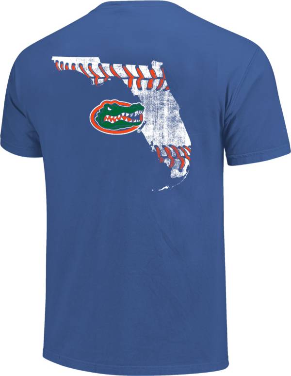 Image One Florida Gators Blue Baseball Laces T-Shirt