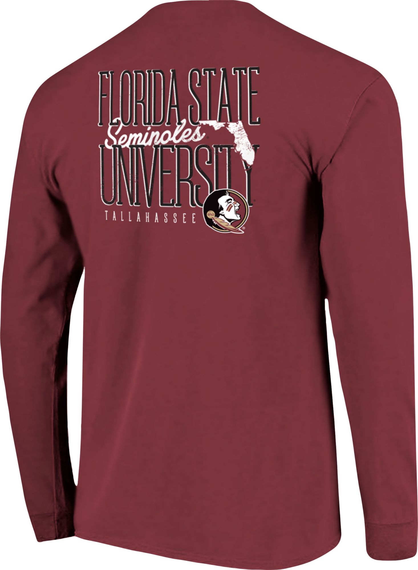 Image One Men's Florida State Seminoles Garnet Tall Type State Long Sleeve T-Shirt product image
