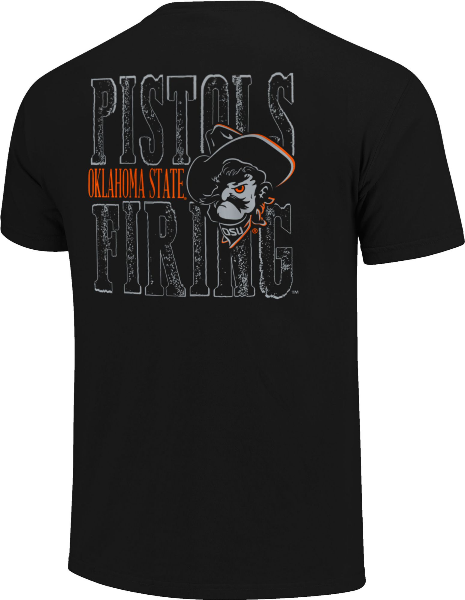 Image One Oklahoma State Cowboys Black Mascot & Phrase Distressed T-Shirt product image